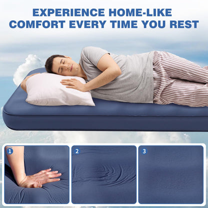 OUTSKIRT Ultralight Self Inflating Sleeping Pad, 4" Thick Camping Mattress with Pump Pack, 9.5 R-Value Insulated Sleeping Mat, Portable Camping Bed for Tent, Car, Truck or Van, 4 Season Camp Mattress