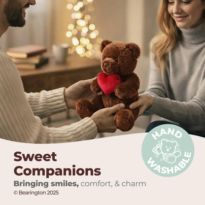 Bearington Remington Teddy Bear for Valentines Day - 9.5" Soft and Cuddly Valentines Day Stuffed Animals - Adorable Bear Stuffed Animal Plush Gift for Kids, Girlfriend, and Romantic Celebrations