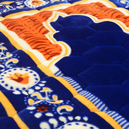 YAZEIN Prayer Rug Muslim Mat Islamic - Padded Very Thick Prayer Rug Sajadah for Men Women with Islam Prayer Beads, Soft and Luxury (31.5" x 47.2", Royal Blue)