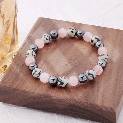 Healing Crystal Bracelet Genuine Stone Bracelet Protection Anxiety Bracelet 7 Chakra Bracelet 6.5 inch Malachite Aquamarine Citrine 8MM Beads Get Well Soon Bracelet (Releasing Past Hurts)