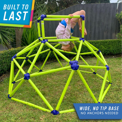 Eezy Peezy Climber with Top - Active Indoor Outdoor Play Set Climbing Dome Equipment Toys - Fun for Kids Ages 3 to 6 Years Old, Green and Blue