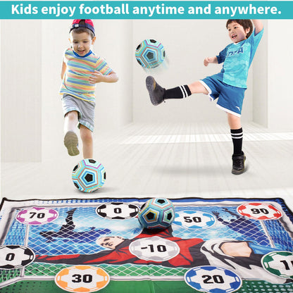 Anehono Soccer Ball Game Mat Set, Sticky Soccer Ball Indoor Target Toss Party Game, Sports Toys and Gift for Kids Boys Girls for 3 4 5 6 7 8 Year Old Boy Toys Birthday