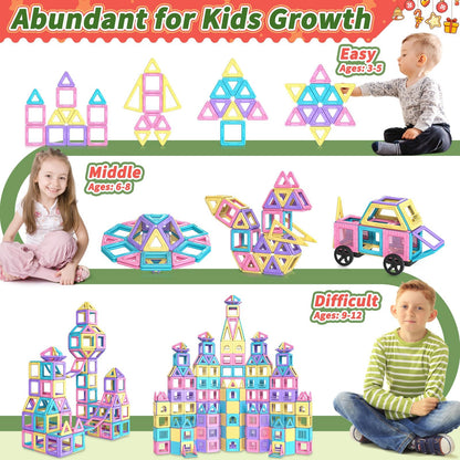Rurvale 144pcs Magnetic Blocks Kids Toys