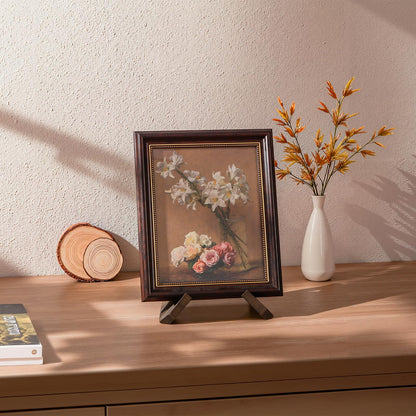 ANBOXIT Plate Stand for Display - 6.5 Inch Plate Holder Display Stand, Wooden Picture Frame Holder, Decorative Table Top Easels