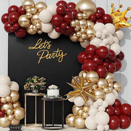 MASTRON Let's Party Sign for Backdrop - 'Let's Party' Sign Decal for Balloon Arch Birthday Graduation Wedding Bachelorette Christmas Celebrate Decorations (Gold)