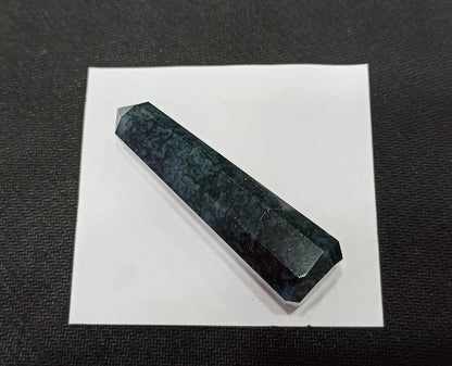 WholesaleGemShop 3 Inch Moss Agate Gemstones Obelisk Tower Jumbo Facet Aura Rock Crystal Natural Polished Earth Wand Spirit