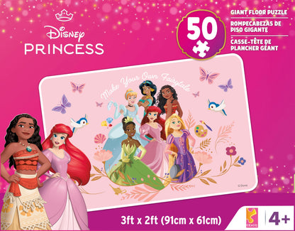 Buffalo Games - 50 piece Giant Floor Puzzle - Disney Princess - Educational Puzzles for Kids Ages 4 and up - Large Pieces - 2 feet x 3 feet