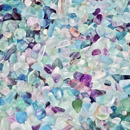 rockcloud 1 lb Flourite Tumbled Chips Crushed Stone Healing Reiki Crystal Jewelry Making Home Decoration