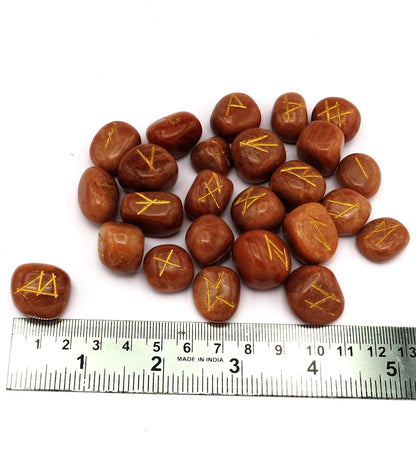 Amazing Gemstone Peach Moonstone Runes Crystal Runes Set of 25 Engraved Rune Stones with Runes Book PDF