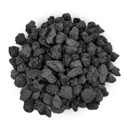 Mr. Fireglass Natural Lava Rock, 0.4"- 0.8" Small Volcanic Lava Rock for Indoor & Outdoor Fire Pits, Fireplaces, Fire Bowls & Fire Table, Decorative Garden Landscaping, Potted Plants -10 Pounds, Black