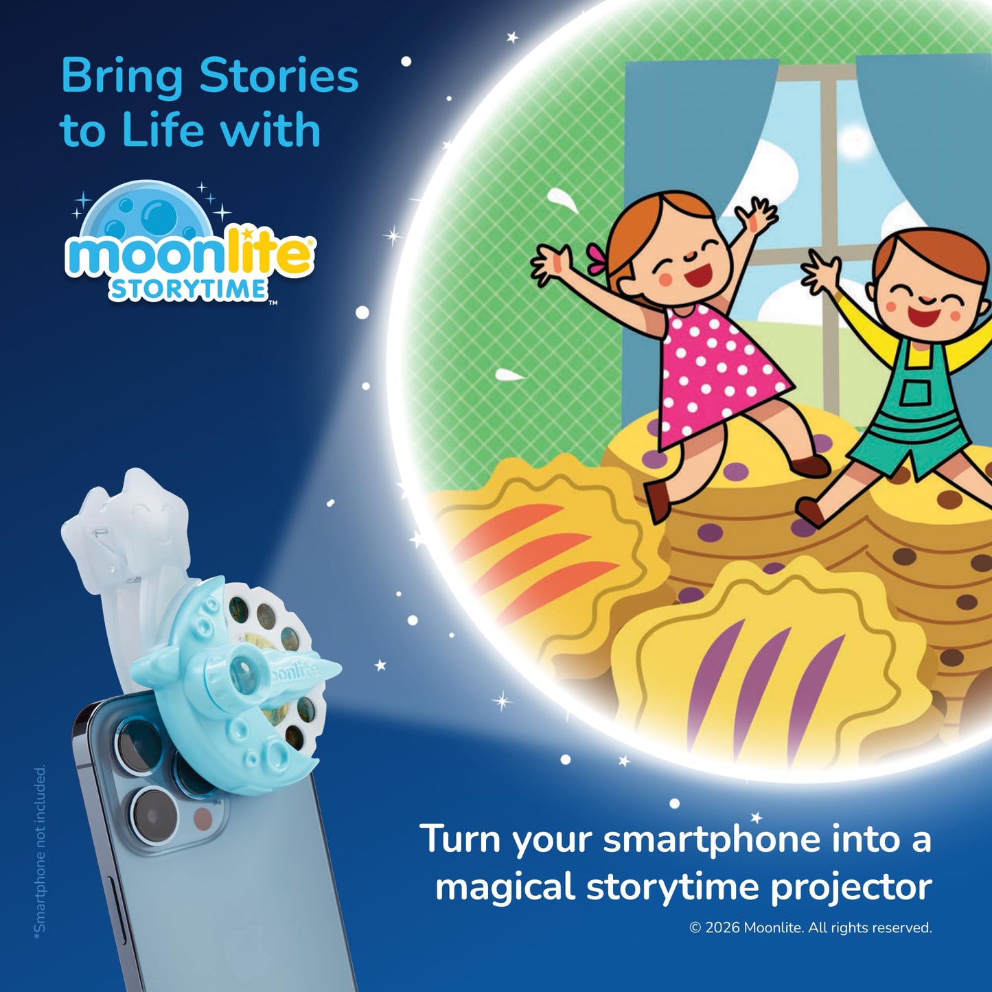 Moonlite Classics 10-Story Mega Bundle with the Moonlite Projector & 10 Single Stories Including World of Eric Carle, Disney, Fairy Tales & Children's Timeless Storybook Classics for Ages 1-6