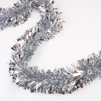 LZZYWYDTT 33FT Christmas Tinsel Garland,Silvery Shiny Metallic Foil Decorations for Parade Floats, Halloween, Christmas Tree, New Year Parties,Birthday Party,Indoor and Outdoor Disco Party Supplies