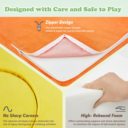 Climbing Toys for 1-3 Year Old,Toddler Climbing Toys Indoor, Baby Climbing Blocks, 7-Piece Soft Foam Climbing Blocks Set,Toddler Playtime Corner Climber Foam Play Gym for Climbing Crawling and Sliding