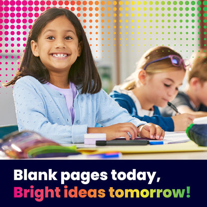 Hygloss Half Blank Books for Kids to Write Stories and Illustrate – Bulk 6 Pack – 5.5" x 8.5" A5 – Small Primary Journal for Grades K-2, Preschool/Kindergarten Notebook with Picture Space – 24 Pages