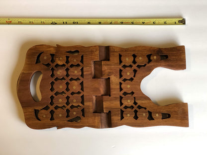 YOUNI - Wooden Quran Folding Stand/Rahel/Holder Book. حامل قرآن خشبي (Medium 8" Height X 13" Wide)