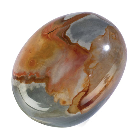 KALIFANO Palm Stone with Healing & Calming Effects - AAA+ Grade High Energy Worry Stone with Information Card - Reiki Crystal Used for Courage (Family Owned and Operated) (Desert Jasper)