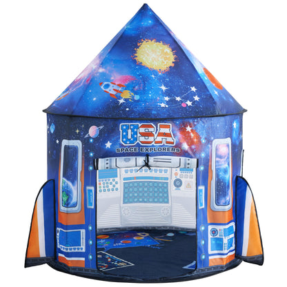 JOYIN Rocket Ship Play Tent for Kids – Glow-in-the-Dark Space Tent with Starry, Astronaut Spaceship Foldable Playhouse for Boys & Girls, Indoor Outdoor Kids Pop-up Play House, Toddler Birthday Toy