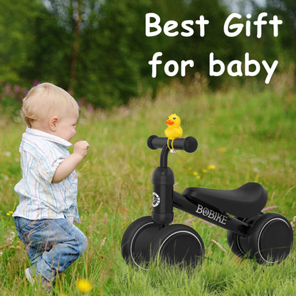 Baby Balance Bike Toys for 12-36 Months Kids Toy Boy Girls Gifts Toddler Best First Birthday Gift Children Walker No Pedal Infant 4 Wheels Bicycle (Black)