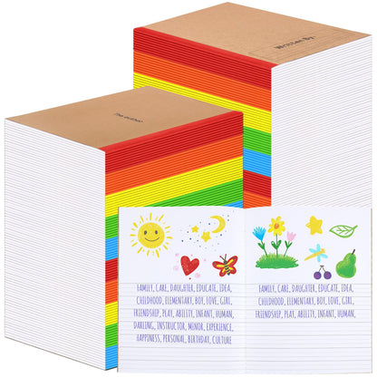 Henoyso 40 Pack Primary Composition Notebook, 9-3/4" x 7-1/2", Kids Primary Journal, K-2 Writing Notebook for Kids Student Draw Write Story Journal Half Blank Books(Bright Color)