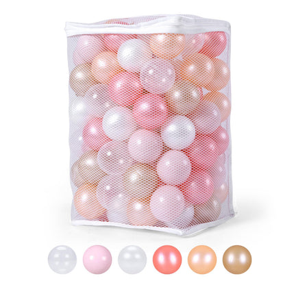 Heopeis Ball Pit Balls Play Balls - 100 Pieces Baby Soft Plastic Balls BPA&Phthalate Free Non-Toxic Crush Proof for 1 2 3Years Old Toddlers Baby Kids Birthday Pool Tent Party