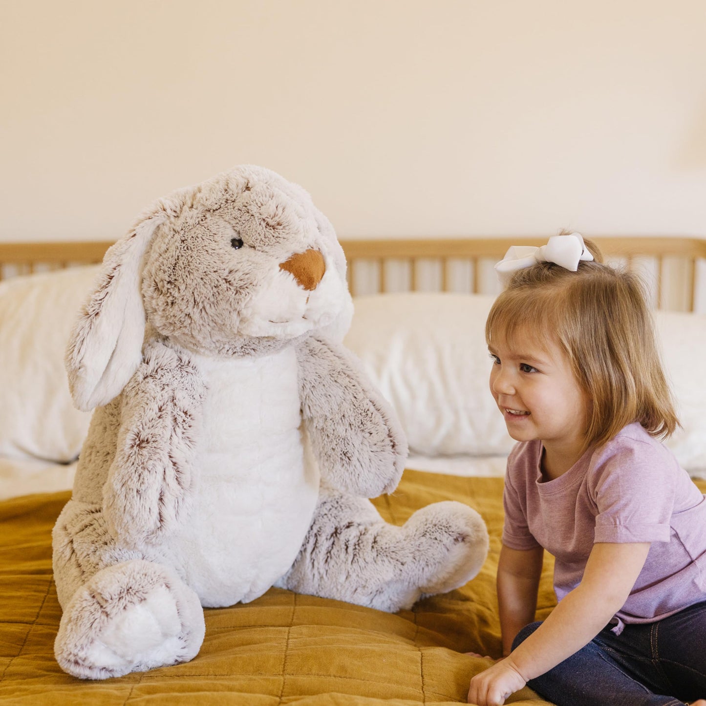 Melissa & Doug Jumbo Burrow Bunny Lop-Eared Rabbit Stuffed Plush Animal (21 Inches Tall)