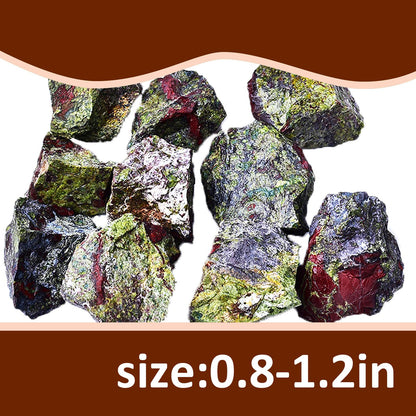 Raw Crystals, Large 1.2-2.0" Healing Crystal Natural Rough Stones for Intuition,Chakra,Meditation,Decoration,Polishing,Energy Work (Dragon Blood Stone, 3.5oz-0.8-1.2"raw Crystals)