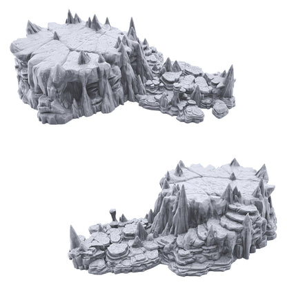 EnderToys Raised Caverns - DND Terrain Scenery for Tabletop 28mm Miniatures Wargame