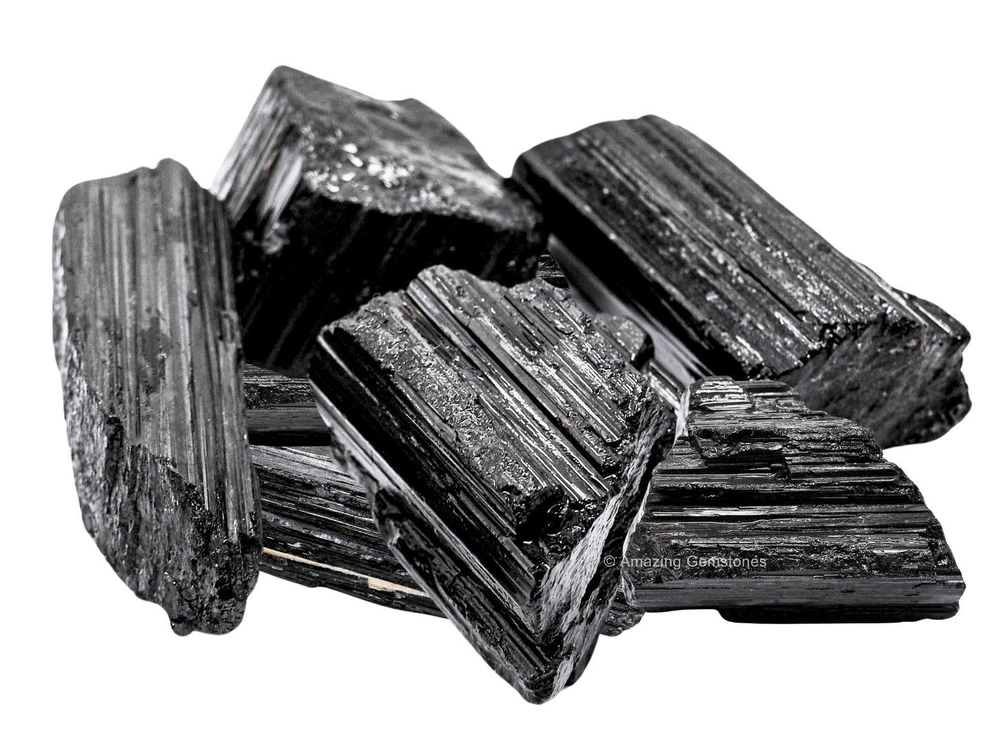 Amazing Gemstone Black Tourmaline Raw Crystals and Healing Stones, Natural Rocks for Tumbling and DIY Raw Stones and Crystals (1 lb)