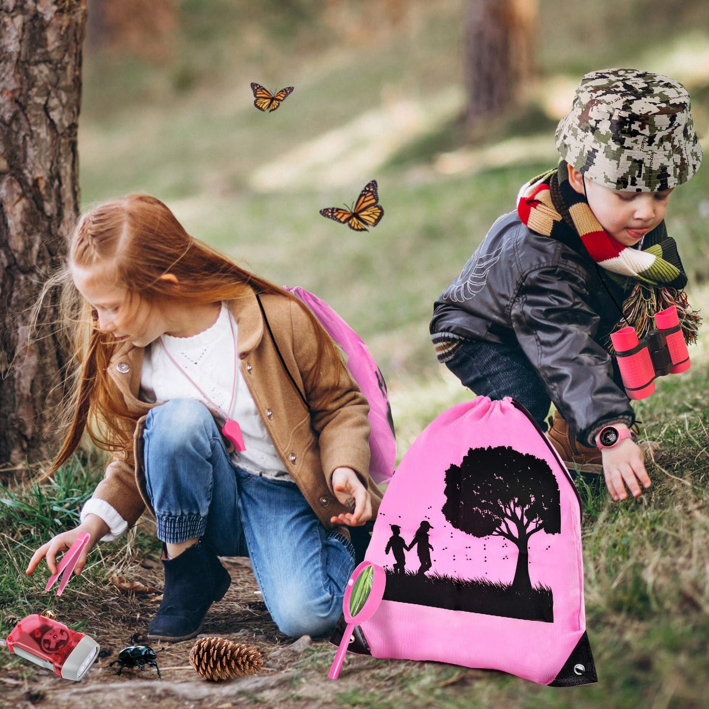 YOPINSAND Kids Explorer Kit & Bug Catcher Kit, Camping Gear for Kids, Outdoor Exploration Set with Backpack & Binoculars, Ideal Outdoor Adventure Toys for Boys Girls 3-12