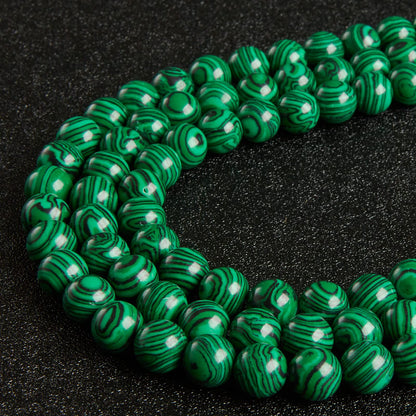100pcs 6mm Malachite Beads Natural Gemstone Beads Round Loose Beads for Jewelry Making