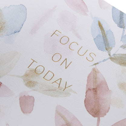 Graphique Vegan Leather Spiral Journal - Focus Design - 192 Lined Pages - Perfect for Taking Notes, Lists and More (8" x 10")