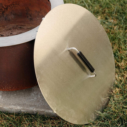 Breeo X Series Lid 24 (27.85 Inch) - Stainless Steel Firepit Lid - Keep Rain Debris and Elements Outside the Fire Pit - Durable Fire Pit Cover - Firepit Cover - USA Made - Bonfire Accessories