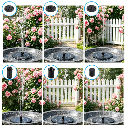 3.5W Solar Powered Water Fountain for Bird Bath Solar Water Pump with 6 Nozzles,Floating Solar Fountain Pump Outdoor Garden Bird Bath Fountain