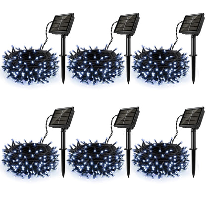 [6 Pack] Solar Christmas Lights Outdoor, 236 FT 600 LED Solar Twinkle Light Outdoor with 8 Modes & Memory Function, Waterproof Chrismas Lights for Xmas Tree Party Decorations
