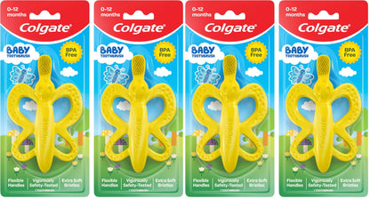 Colgate Baby Toothbrush and Teether, BPA Free â€“1 Count (Pack of 4)