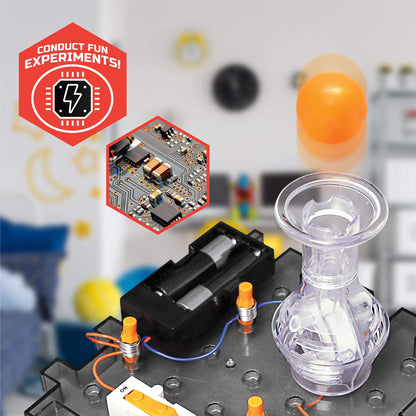 Discovery #MINDBLOWN Action Circuitry Electronic Experiment Mini STEM Set, Build-it-Yourself Engineering Toy Kit, Explore The Science of Motion, Floating Ball Experiment, Great Gift for Kids Ages 8 +