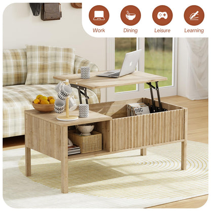 RUMBALUXY Wooden Baby Playpen and Coffee Table