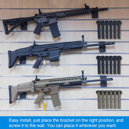 RUSFOL Solid ABS 6X Standard PMAG Wall Mount, Mag Holder, Home Magazine Storage Rack, 2 Pack