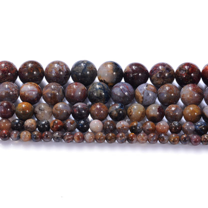 10mm Natural Pietersite Gemstone Round Loose Beads Crystal Stone Bracelet Necklace Accessories Crafts for Jewelry Making DIY,1 Strand 15"