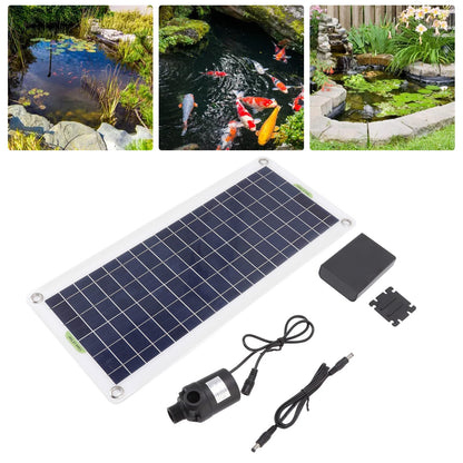 Solar Water Fountain Pump, 30W Solar Water Pump with Solar Panel, Outdoor Solar Powered Fountain Water Pump Kit for Bird Bath Garden Small Pond Fish Tank Pool Patio
