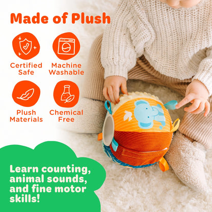 Move2Play, Hilariously Interactive Baby Ball with Music & Sound Effects | First Birthday Gift | Toddler Toy for Boys & Girls | Age 6, 9, 12, 18+ Month | 1, 2+ Year's Old (Sensory Ball)