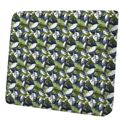 THISFIND Decorative Couch Cushion Cover – Leaf Patterned Slipcover for Sofa Seat Pads – Soft, Durable & Washable Fabric – Stretch Fit Couch Cushion Protector,Small (Green & Blue Leaves Design)