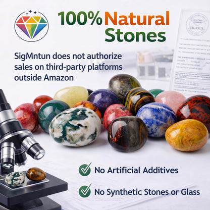 SigMntun Polished Stone Set Dragon Blood Jasper Crystals, 0.8" Handpicked Tumbled Gemstones Rocks, Pebbles for Reiki, Chakra, Healing, Home Decor