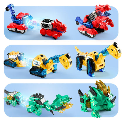 iPlay, iLearn Kids Dinosaur Transforme Robot Toy, Magnetic Construction Trucks Transform into Dinosaurs, Toddler STEM Educational Learning Toy, Cool Birthday Gifts for 3 4 5 6 7 8 Year Old Boy Girl