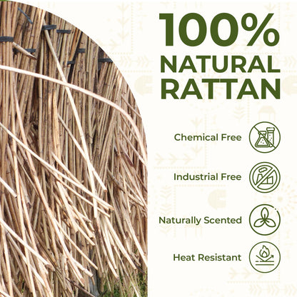 Rattan Serving Tray with Handles (11.4 x 16.9 x 2 in) – Handwoven Wicker Tray for Coffee Table, Breakfast, Ottoman & Home Decor, Natural Woven Tray