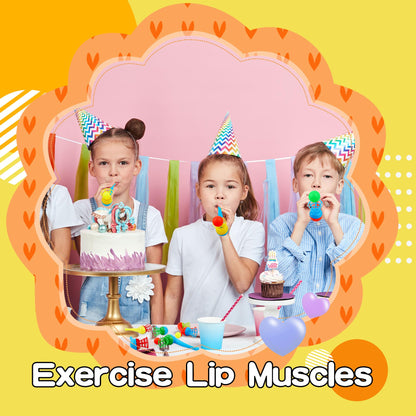 Octaday 40 Pcs Floating Blow Pipe Balls Random Color Ball Blowing Toy Balance Blowing Toys for Kids Party Supplies