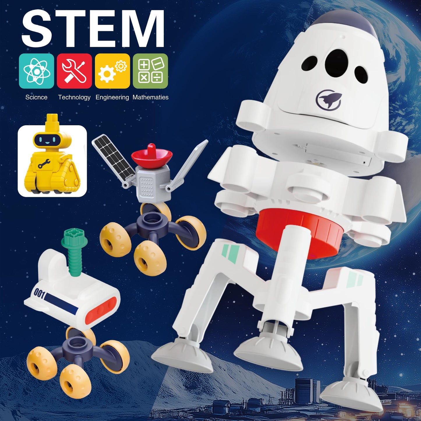 iPlay, iLearn Kids Space Toys, Spaceship Adventure Planet Playset W/ 2 Astronaut Rocket Shuttle, Boy Educational STEM Outer Space Solar System Toy, Cool Birthday Gift 3 4 5 6 7 8 Year Old Girl Toddler