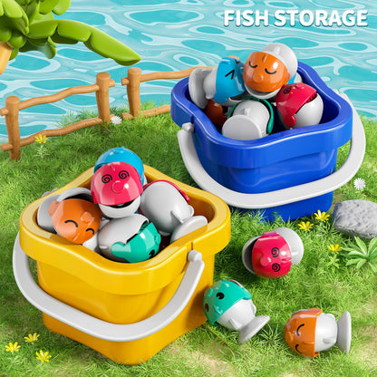 WATUDOU Magnetic Fishing Game for Kids Toddlers 3-5, 70 pcs Fishing Toys for Kids Toddlers 3-5, Fishing Table Toys Board Game Birthday Gifts for 3 4 5 6 7 8 Years Old Toddler Kid