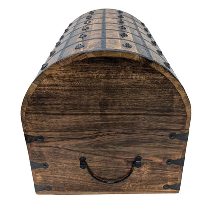 Aiden Asher Handmade Pirate Treasure Chest - Wooden Storage Box with Iron Lock & Skeleton Key - Rustic Decorative Jewelry (XXXL 21 x 15.75 x 15.75)
