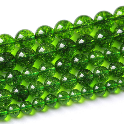 45PCS 8MM GreenCrystal Quartz Gem Energy Crystal Healing Jewelry Making Natural Stone Beads DIY (Green Crystal, 8MM)